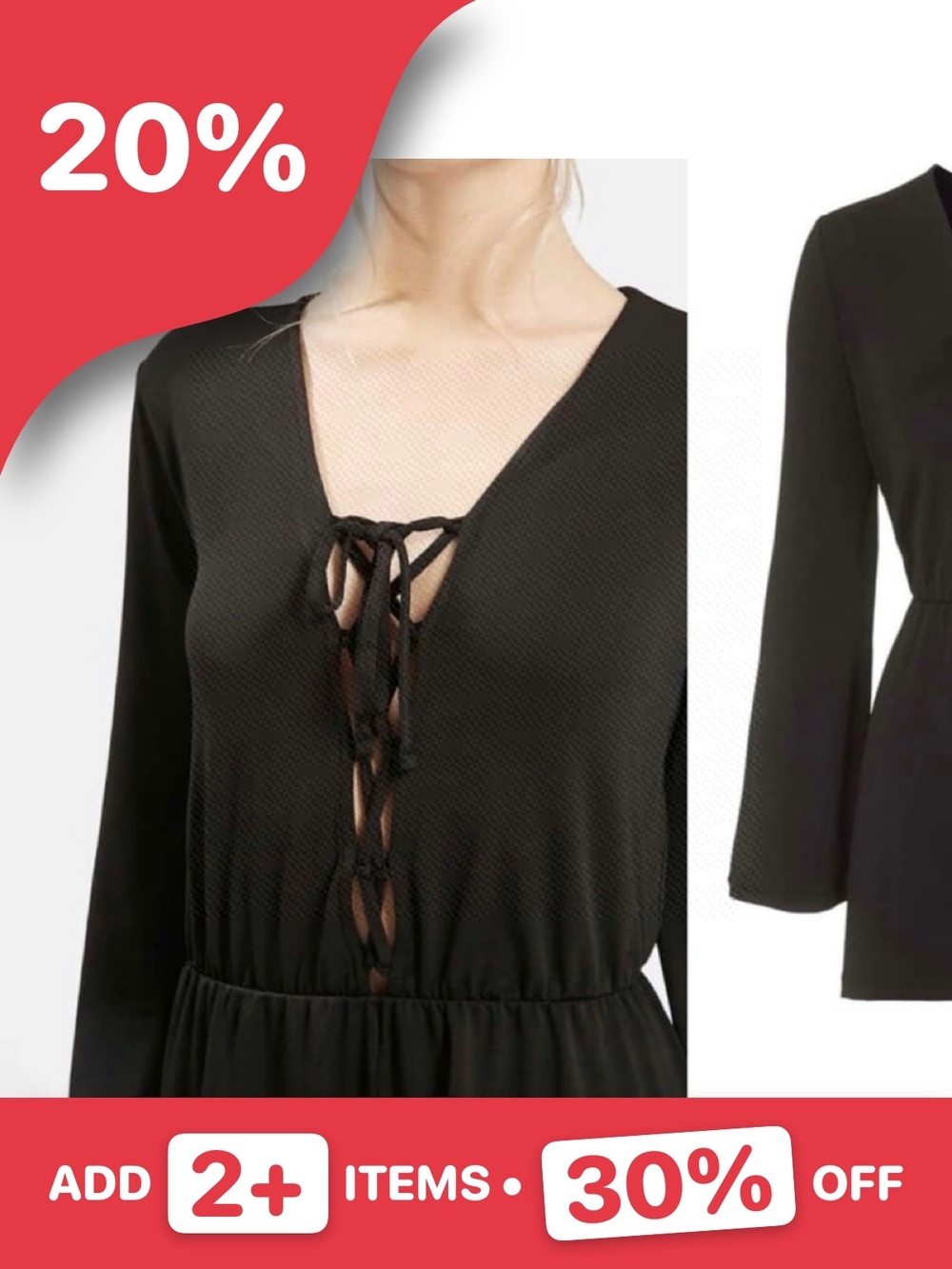 Topshop Black Lace Up Lattice Front Romper